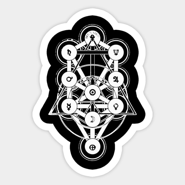 Sacred Geometry Gnostic Rosicrucian Tree of Life Kabalah Alchemy Sticker by Esoteric Origins